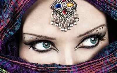 Арабська макіяж для очей (карих, зелених, блакитних), макіяжі в стилі Шахерезади